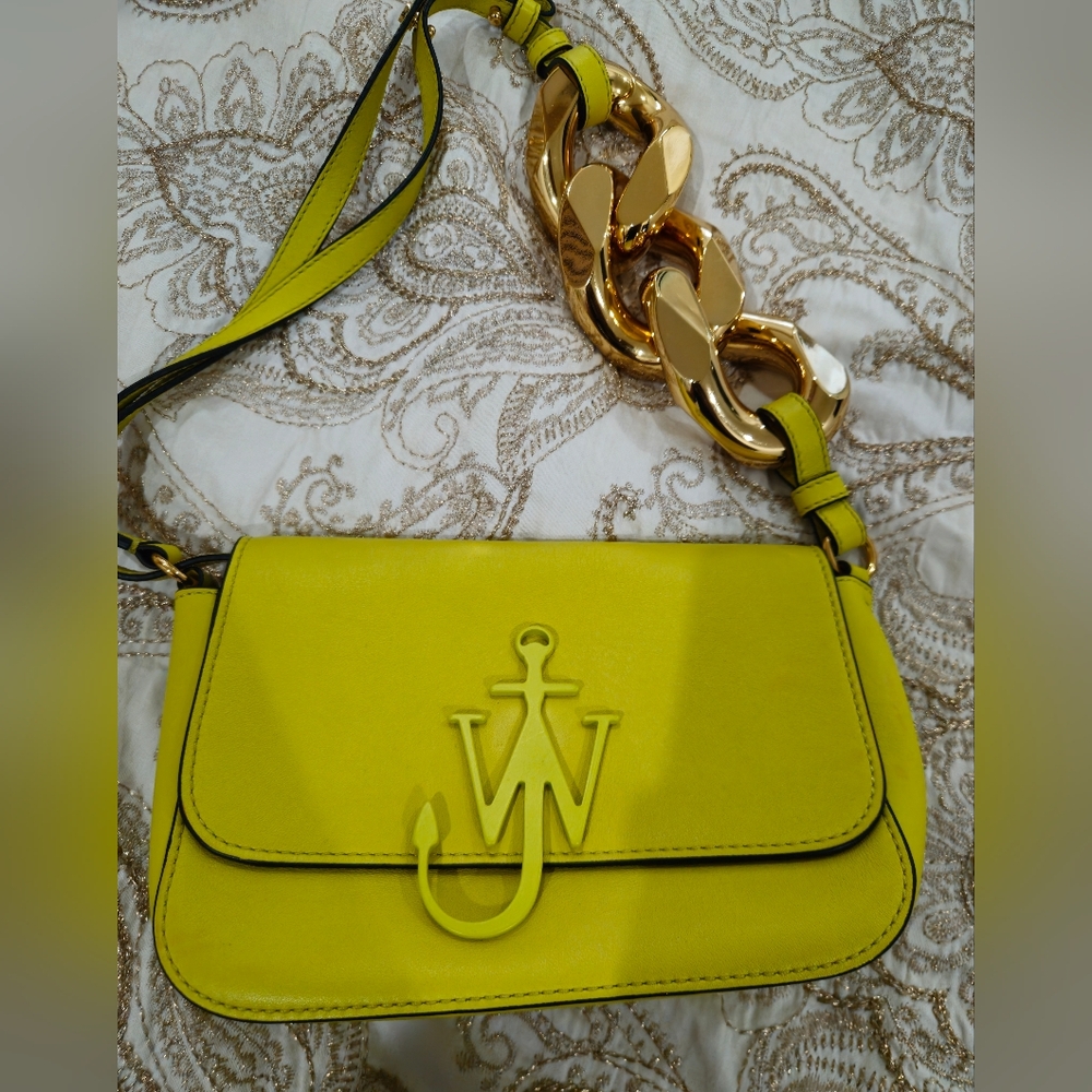 JW Anderson Yellow Anchor-Logo Shoulder Bag